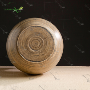 Venta al por mayor precio barato rayas bambú decoración jarrón diseño minimalista estilo bambú jarrón para sala de estar - Product Image 4