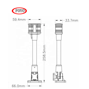 Foyo Marque Offre Spéciale Inoxydable Marin Tout En Acier Et Feu de tête de mât Bateau Feu De Navigation Pour Kayak Et Yacht - Product Image 6