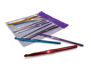 Charmkey 12 pièces/ensemble <span class=keywords><strong>crochet</strong></span> en aluminium coloré ensemble avec paquet de sac en PVC - Product Image 6
