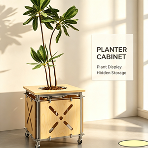 Ocean Board DIY Trolley Portavaso in Alluminio - Leggero e Resistente per Decorazioni da Giardino e Casa - Product Image 1