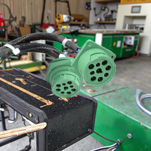 Изготовленный на заказ Зеленый J1939 9P разъем штекер-Женский Y кабельный жгут для грузовиков ПВХ изоляционный материал - Product Image 3