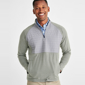 เสื้อฮู้ดสำหรับผู้ชายเสื้อฮู้ดกอล์ฟ1/4แบบมีซิปแห้งเร็วน้ำหนักแขนยาวสำหรับนักกีฬาวิ่งดีไซน์ใหม่ออกแบบได้ตามที่ต้องการ - Product Image 1