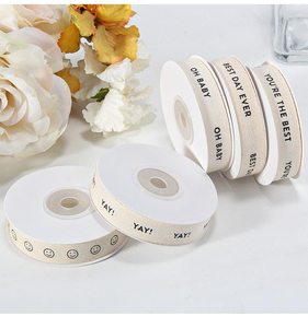 <span class=keywords><strong>ริ</strong></span>บบิ้นผ้าฝ้ายแจ็คการ์ดลายดอกไม้ขนาด 16 มม. 100% สีฟอกขาว พิมพ์ลายตามสั่ง แบบม้วน นุ่ม สำหรับตกแต่งห่อของขวัญ DIY - Product Image 5