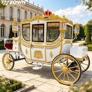 Chariot de luxe royal à 4 roues électrique pour mariages et visites touristiques, batterie 60V, taille personnalisable pour parcs d'attractions et princesses - Product Image 1