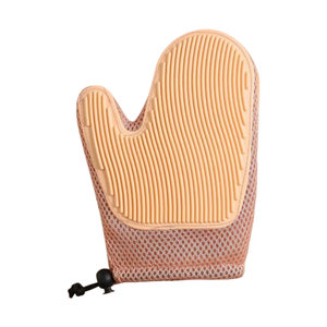 Gants de toilettage pour animaux de compagnie, 15x20cm, maille en silicone double face, pour l'élimination des poils des chats et des chiens, outil de massage pour le bain - Product Image 5