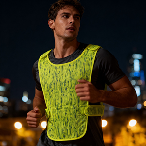 เสื้อกั๊กนิรภัยคุณภาพสูงแบบสะท้อนแสงมาตรฐาน ANSI Class 2 สำหรับกิจกรรมกลางแจ้ง ขี่จักรยาน กีฬา  ปรับแต่งโลโก้ได้ ง่ายต่อการสวมใส่/ถอดออก - Product Image 2