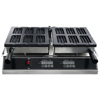 Machine à gaufres électrique de haute qualité en forme de crème glacée, 6 gaufres carrées, pour snack-bar
