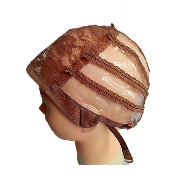 Topi Kubah Jala Spandeks Meregang Topi Wig Kubah Plastik Hitam Spandeks untuk Membuat Wig