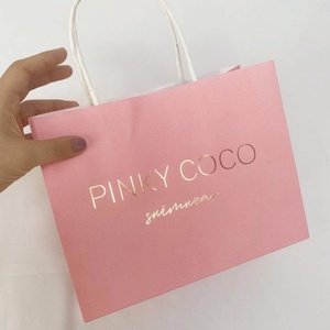 Custom Logo Silk Screen Printed Eco-Friendly Kraft Paper Handle Bag with Twisted Handle Recyclable Customized - Product Image 3