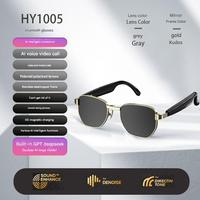 HY005 Nouvelles lunettes intelligentes IA, appels mains libres, assistant vocal, traduction en temps réel, casque audio, lunettes de soleil