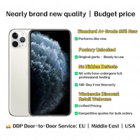 iPhone 11 Pro Max 4G débloqué d'occasion en gros, 512 Go, écran d'origine avec identification faciale et déverrouillage par empreinte digitale, version globale pour blogueur