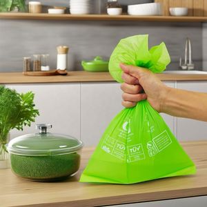 Bolsa para excrementos de perro compostable con logotipo personalizado, biodegradable, para eliminación de residuos de mascotas, sostenible, EN 13432, hecha de plástico PBAT PLA a base de almidón de maíz - Product Image 5