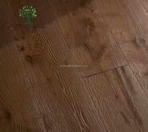 Parquet en chêne massif artisanal populaire, à larges lames 220/240/260 mm, style vintage, brossé profond, finition huile cirée, pour villa - Product Image 2