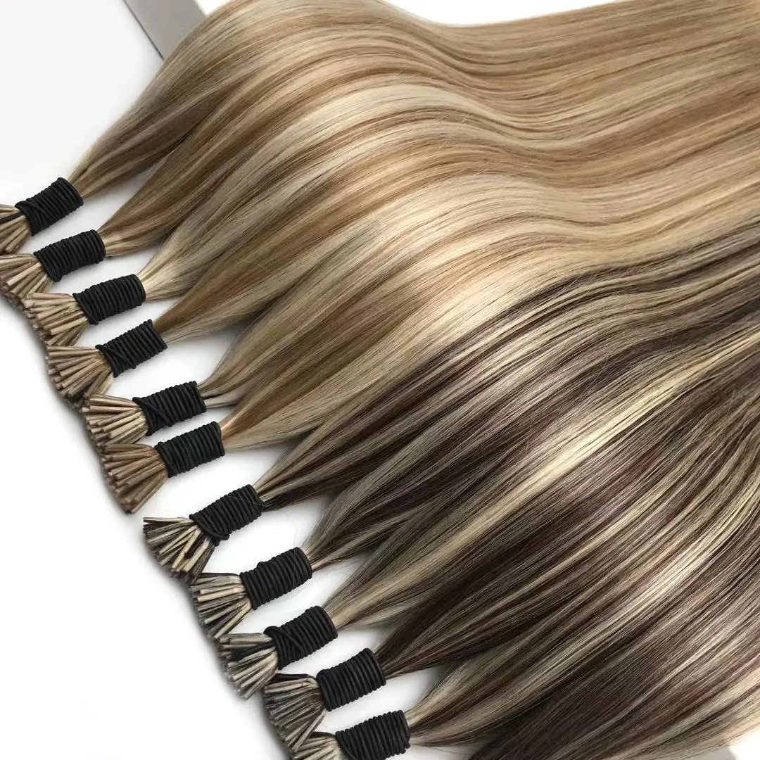 Best Italian keratin glue 100 virgin remy human hair aliexpress ombre color double drawn I tip hair extension wholesale