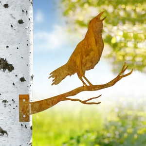 Ornements de jardin d'extérieur : Éléments décoratifs en forme de écureuil, poulet, girafe, coccinelle, licorne, briques, pour piquets et murs, de différentes tailles - Product Image 3