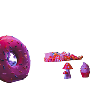 Sculpture personnalisée en résine réaliste inspirée de l'anime pour la décoration multi-occasions sur le thème des desserts