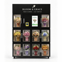 Máquina Expendedora Refrigerada Inteligente para Aeropuertos, Venta de Flores 24/7, Kiosco de Venta de Ramos Frescos con Pantalla Táctil