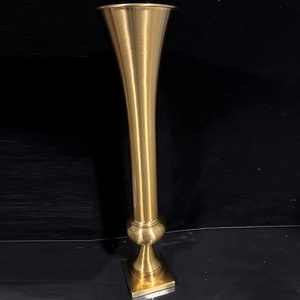 Décoration <span class=keywords><strong>de</strong></span> mariage, grand vase en métal <span class=keywords><strong>blanc</strong></span> <span class=keywords><strong>argent</strong></span>é, grand vase à fleurs en forme <span class=keywords><strong>de</strong></span> trompette doré <span class=keywords><strong>et</strong></span> noir, support <span class=keywords><strong>de</strong></span> vase, <span class=keywords><strong>centre</strong></span> <span class=keywords><strong>de</strong></span> <span class=keywords><strong>table</strong></span> - Product Image 6