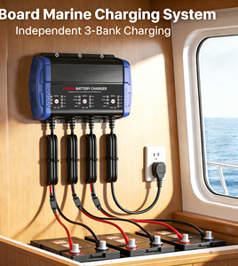 <span class=keywords><strong>Chargeur</strong></span> de <span class=keywords><strong>batterie</strong></span> marin 6A 12V 2A x <span class=keywords><strong>3</strong></span>, étanche IP67, pour batteries lithium, AGM, plomb-acide, pour bateaux de pêche - Product Image 1