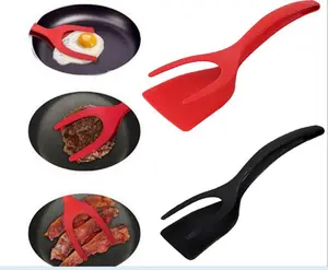 Usse Non-Stick Voedselclip 2 In 1egg Turner Pannenkoek Broodklem Barbecue Schep Tang