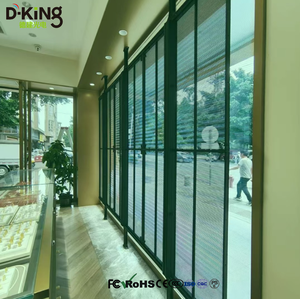 Transparent Led Display Screen Hot Sell Indoor P3.91 <b>Curtain</b> Window Glass Wall Tv Led <b>Panels</b> Mesh Display - Product Image 5