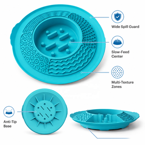 Tazón de Silicona para Perros con Alimentación Lenta, Antideslizante, Plato para Comida de Mascotas, Resistente a Derrames - Product Image 6