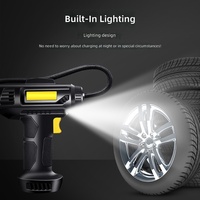 Portable High-Power Cordless Electric Car Air Pump & Tire Inflator Digital Display USB Charging Plastic Material for Vehicles