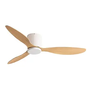 Modern Simple 52 Inch Fashion And Decorative Remote Control Solid Wood Ceiling Fan