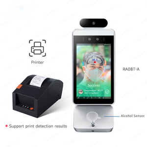 HFSecurity RA08T-A Temperatur Gesichts erkennung Terminal Alkohol tester Atem alkohol tester mit Drucker - Product Image 2