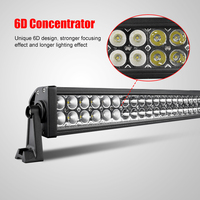 Barre lumineuse LED tout-terrain RCJ OEM double rangée 6D pour voiture/camion 4x4 - Faisceau spot/diffuse 6500K 9-36V en aluminium aéronautique 6063