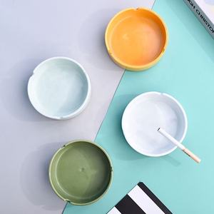Wholesale Colorful Design Round <b>Ashtray</b> for Promotion Smoking Accessories Custom Ceramic <b>Ashtray</b> With Logo - Product Image 5