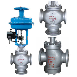 Vanne de régulation pneumatique 4-20 mA à diaphragme, à trois voies, avec positionneur, fournie directement par l'usine - Product Image 2
