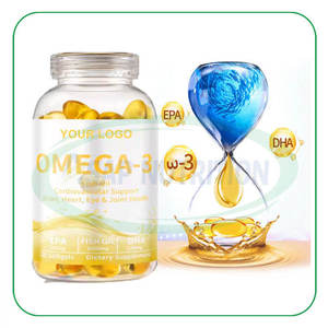 Capsules d'<span class=keywords><strong>huile</strong></span> <span class=keywords><strong>de</strong></span> poisson oméga <span class=keywords><strong>3</strong></span>, 500 mg 1000 mg EPA DHA, complément nutritionnel quotidien végétalien pour adultes - Product Image 1