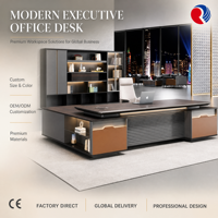 Bureau de direction moderne, table de bureau, mobilier commercial pour usage de PDG