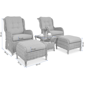 مجموعات حديثة مقاومة للماء من البلاستيك الخيزران الروطان الصلب/الألومنيوم إطار الفناء حديقة حديقة مستودع غرفة نوم فندق - Product Image 6