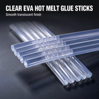 Bâtons de colle thermofusible ovales Tongde transparents blancs 7mm/11mm en résine EVA, anti-jaunissement, flexibles, pour le travail du bois et la construction (Guangdong)