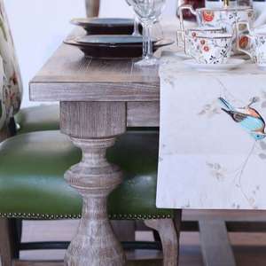 <span class=keywords><strong>Table</strong></span> de banquet rectangulaire rustique en chêne massif, style antique français, pour mariage, salle à manger, cuisine, extérieur, fête, D1840-180 - Product Image 2