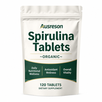 Comprimés de Spiruline Bio Végétaliens pour OEM, Prix de Gros, Complément Nutritionnel 3000mg, Soutien Cardiaque, 500g, Mélange en Vrac