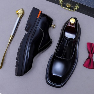 Zapatos de Hombre de Cuero Vacuno, Zapatos Casuales Británicos de Cuero Brillante para Hombre, Zapatos de Moda, Zapatos de Cuero para Hombre - Product Image 2