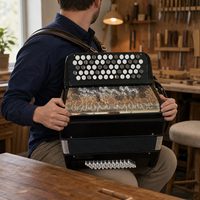 Accordéon à boutons Bayan 60 touches, type standard russe professionnel pour la scène et l'enseignement