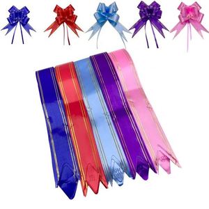 Personalizado de gran tamaño metálico impreso líneas doradas de colores PP cinta de plástico mariposa tirar arco para envolver regalos - Product Image 5