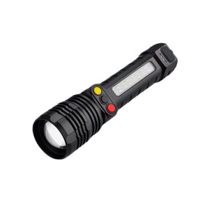 <b>Rechargeable</b> Led <b>Flashlight</b> With Side Light Red White Yellow Signal Lamp Emergency Use USB Charging - Product Image 5
