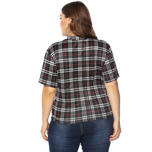 Camicetta scozzese <span class=keywords><strong>a</strong></span> collo alto da donna, - Product Image 6