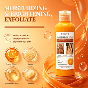 Producto para el Cuidado de la Piel Corporal de Marca Privada, Exfoliante para Eliminar Piel Muerta, Blanqueador de Piel, Loción Exfoliante de Naranja Eficaz - Product Image 3
