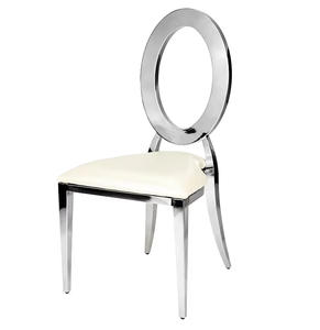 เก้าอี้สแตนเลสสำหรับงานแต่งงานโรงแรมเฟอร์นิเจอร์ทำจากเงินหรือชุบทอง - Product Image 3