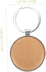 Porte-clés en bois en alliage de zinc écologique avec logo personnalisé, impression UV double face et base métallique pour la publicité - Product Image 6