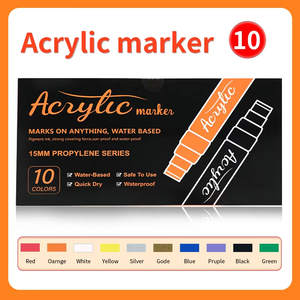 Marqueurs <span class=keywords><strong>pour</strong></span> affiches Jumbo 15mm pointe en <span class=keywords><strong>feutre</strong></span> 10 couleurs marqueurs de <span class=keywords><strong>peinture</strong></span> acrylique stylos de <span class=keywords><strong>peinture</strong></span> permanents <span class=keywords><strong>pour</strong></span> peintures en plein air bricolage artisanat faisant - Product Image 6