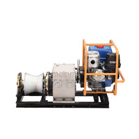 Palan de levage portable à moteur diesel, treuil de traction à câble de 5 tonnes