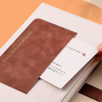 Carnet de notes professionnel A5 haut de gamme en cuir PU rigide, à spirale, avec pochette avant, boucle magnétique, logo personnalisé, couleur contrastée