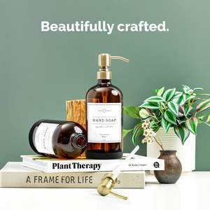 Dispenser di Sapone <span class=keywords><strong>in</strong></span> <span class=keywords><strong>Vetro</strong></span>, Set da 2, Design Moderno con Pompa <span class=keywords><strong>in</strong></span> Acciaio Inox, 470 ml, per Cucina e Bagno - Product Image 2